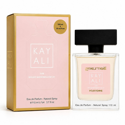 ادوپرفیوم زنانه نیو پرستیژ کالر مدل Kayali Marshmallow با رایحه گرم حجم 110 میلیلیتر